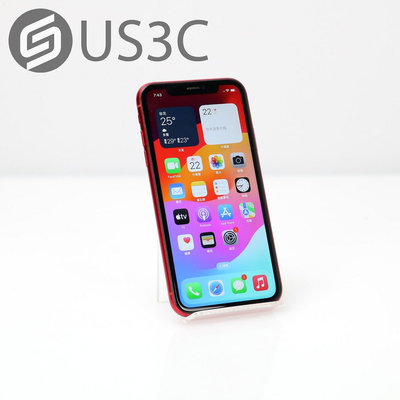 【US3C-桃園春日店】【一元起標】公司貨 Apple iPhone XR 128G 紅 6.1吋 A12晶片 臉部解鎖 Retina顯示器