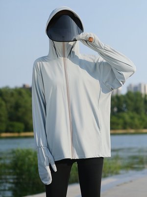 2023新款防曬衣女款夏薄款開罩衫連帽防紫外線騎車冰絲透氣防曬服