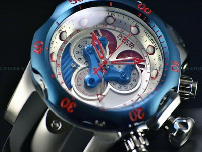《大男人》Invicta #2097 VENOM瑞士大錶徑52MM個性潛水錶，紅藍白配色，非常稀有(本賣場全現貨)