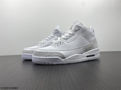 Air Jordan 3 RETRO "Pure White" 全白 三代时尚 休闲鞋429487-111