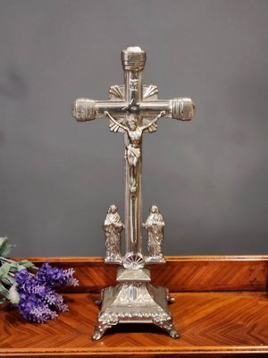 比利時 教堂 特殊 錫雕刻 耶穌 十字架 基督教 天主教 歐洲古董老件 m2001【卡卡頌  歐洲古董】✬