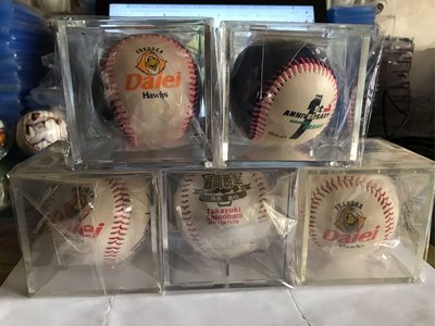 NPB 日本職棒 大榮鷹隊 紀念球 5顆  LOGO球 印刷簽名球 二手舊物 意者下標