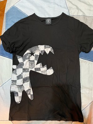 二手品出清 sport b 恐龍 T-shirt 黑白棋盤格恐龍