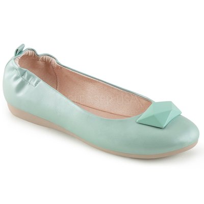 Shoes InStyle《一吋》美國品牌 PIN UP CONTURE 原廠正品幾何方塊芭蕾舞鞋平底娃娃鞋『水藍色』