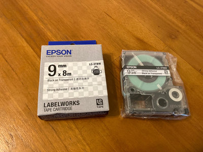 EPSON 原廠 標籤機色帶 9mmx8m （LC-3TBW)日本製