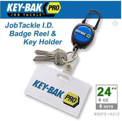 【LED Lifeway】KEY-BAK JobTackle (公司貨) 24"伸縮鑰匙圈證件夾 #0KP3-1A212