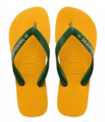 (特價)havaianas 哈瓦士 巴西人字拖 男款 Brasil logo 黃色夾心 拖鞋 海灘鞋 夾腳拖 涼鞋