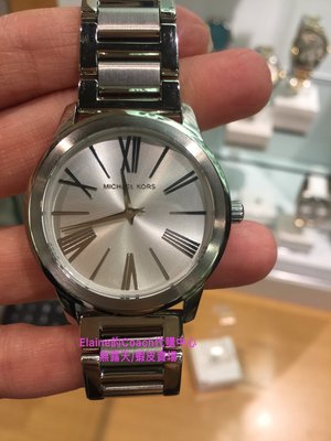 EL~MICHAEL KORS MK3489 銀色 不鏽鋼腕錶(38mm) 現貨 附購買收據 5580