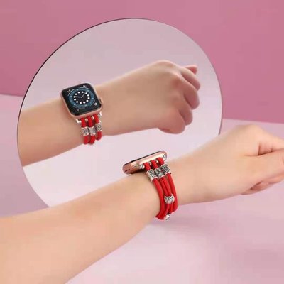 【新款】彈力錶帶適用於蘋果 Apple Watch 3 4 5 6 SE 蘋果手錶金屬錶帶38/42/40/44mm