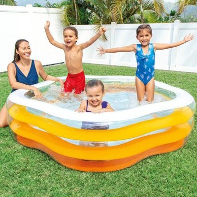 美國INTEX56495 夏日彩色水池 充氣水池 兒童戲水池游泳池