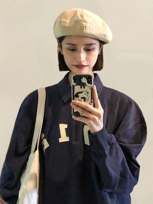 韓版網紅款貝雷帽子女春秋季時尚日系ins復古百搭顯白畫家八角帽~特價