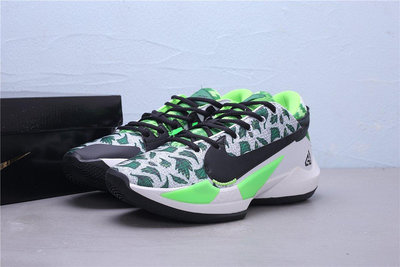 Nike Zoom Freak 2 字母哥 黑白綠 休閒運動籃球鞋 潮流男鞋 DA0907-002【ADIDAS x NIKE】