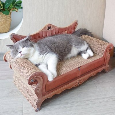 熱銷 瓦楞紙沙發貓抓板躺椅貓爪板寵物用品貓貓玩具貴妃椅貓*