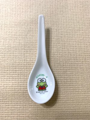 日本 三麗鷗 sanrio kitty Keroppi 可洛比.大眼蛙.皮皮蛙 瓷器 湯匙/小湯匙  (1991年/早期/絕版)