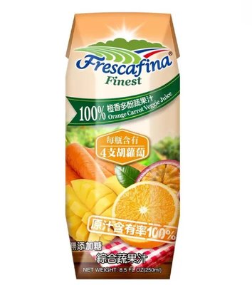 Costco好市多「線上」代購《嘉紛娜 100% 橙香多酚蔬果汁 250毫升 X 24入》#111424