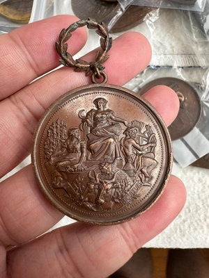 蒂克錢幣-法國農業銅牌獎章 邊非磕碰 無邊銘 直徑 43 毫錢幣 收藏幣 紀念幣-1762