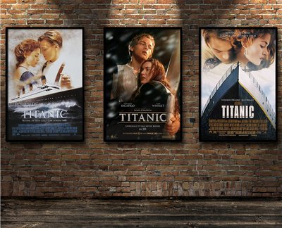 電影裝飾畫經典回憶海報訂製郵輪貼畫訂做泰坦尼克號萊