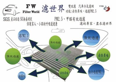 濾世界【雙效濾】LEXUS 凌志 IS220D 2005年後【去異味+濾PM2.5】專業級 活性碳 冷氣濾網 空調濾網