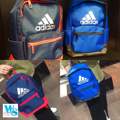 Washoes adidas BAG 雙肩 後背包 運動背包 兒童 藍紅CY2208 寶藍CY2209 包包 小後背