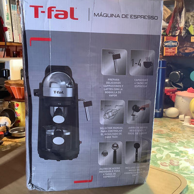 法國品牌T-fal EX1728MX法國特福 義式蒸汽濃縮咖啡機（濃縮咖啡/卡布奇諾/美式咖啡）全新未拆封