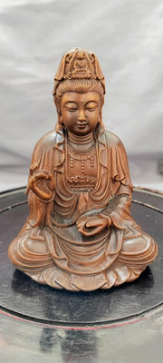x老木雕擺件佛像觀音菩薩擺件，實拍圖，尺寸高11.5厘米寬8公
