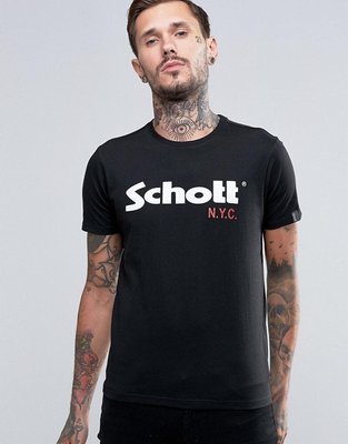 Doozy' Schott NYC  tee  黑 T恤  size S  紐約經典皮衣品牌 Lewis Leather