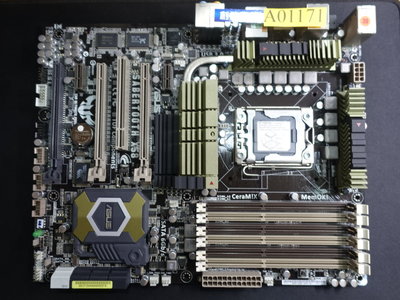 [創技電腦] 華碩 主機板 1366 腳位 型號:SABERTOOTH X58 祼板 二手良品 實品拍攝 A01171