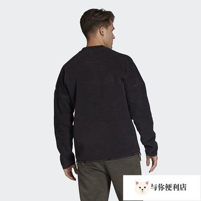 Adidas愛迪達運動衛衣男M ZNE crew p fl 保暖休閑絨毛套頭衫 EB5220-雙喜生活館
