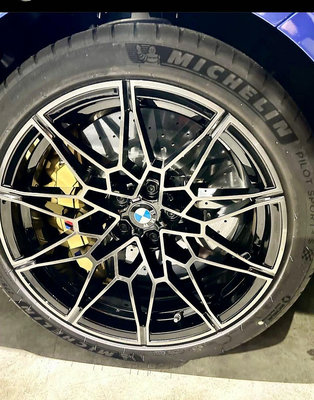 全新BMW M3/M4 (G80/G82)原廠鍛造鋼圈及標配的米其林輪胎（PS4S)
