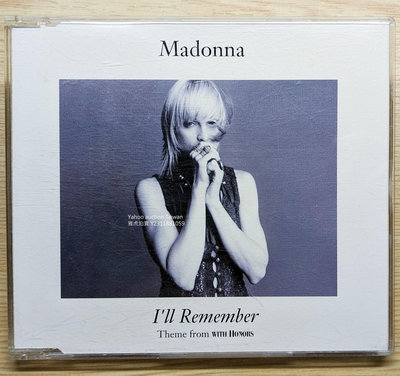 混音單曲CD！Madonna 瑪丹娜 I'll Remember Theme From With Honors/ Why's It So Hard (Live)