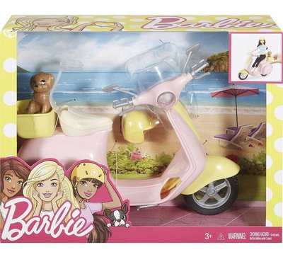 (預購）BARBIE moped and puppy 芭比與寵物的摩托車