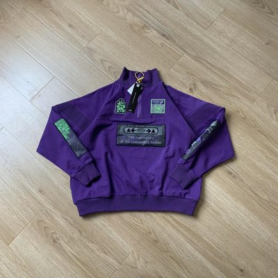 CAVEMPT紫色機能風貼章套頭立領夾克外套