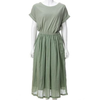 【 The Monkey Shop 】全新正品 日本 長洋裝 連身裙 100%印度純棉質 綠色 涼感