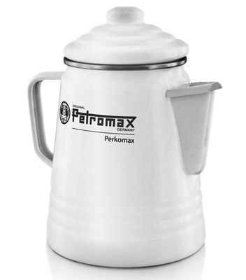 【德國Petromax】PERKOMAX 白色琺瑯咖啡壺 1.5L (9杯份) 琺瑯壺 水壺 茶壺 瓦斯爐、電磁爐適用