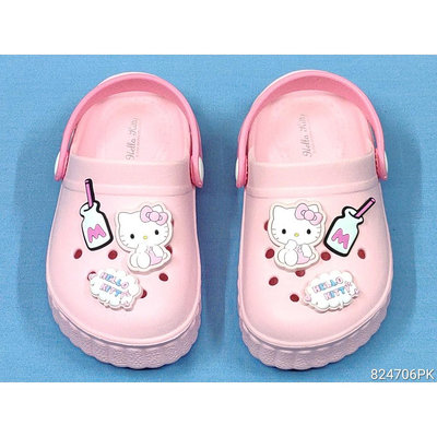 【824706】☆.╮莎拉公主❤ 台灣製造 Hello Kitty 凱蒂貓  女童果凍鞋/雨鞋/布希鞋