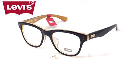 【本閣】LEVIS LS96072 美式光學眼鏡方框 黑色雙色復古文青厚膠框手工眼鏡造型男女 大頭大臉舒適 泰八郎款