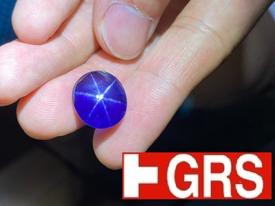 【台北周先生】天然變色星光藍寶石 17.57克拉 最棒錫蘭產 無燒濃郁vivd blue 超美星線 強變色 送GRS證書