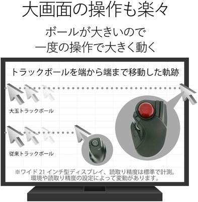日本 ELECOM  M-HT1DRBK  無線 軌跡球 手持 滑鼠 筆電 電腦 周邊 M-HT1【全日空】