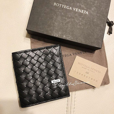 BOTTEGA VENETA 短夾 卡包 BV 經典編織卡包 名片夾 黑色 現貨