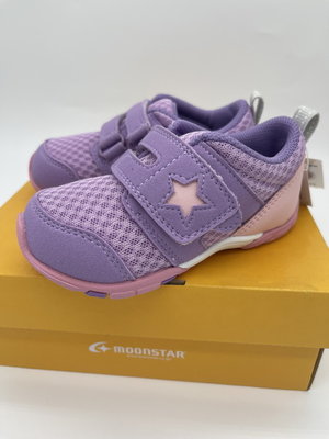 《日本Moonstar》高機能學步鞋-藕紫(12.0-14.5cm)M888921SS