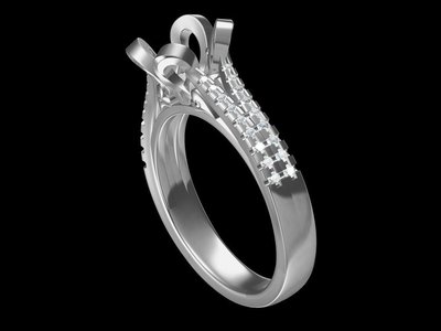 18K金鑽石1克拉空台 婚戒指鑽戒台女戒線戒 款號RD02972 特價32,300 另售GIA鑽石裸石