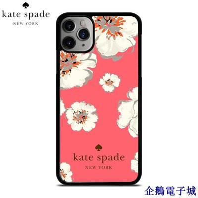 溜溜雜貨檔Kate-spade NEW YORK 黑色印花硬殼手機殼保護套適用於 IPhone 14 IPhone 14 P