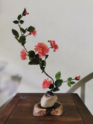 新中式茶花梔子花仿真花藝術插花室內茶幾桌假花裝飾擺~特價#促銷 #現貨