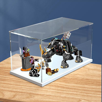 樂高71719 適用幻影忍者 贊的米諾巨獸積木玩具模型亞克力展示盒~芙蓉百貨