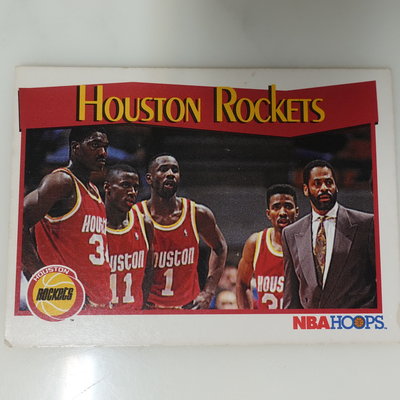中古近新 1991-1992 NBA Hoops球員卡 #283休士頓火箭隊