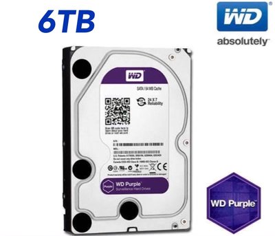 【全新公司貨】 WD威騰 紫標 6T 監控硬碟 6TB 3年保固