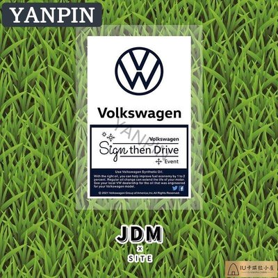 Volkswagen福斯大眾汽車靜電貼紙擋風玻璃裝飾Tiguan MK6 Beetle Passat Golf[IU卡琪拉小屋]886