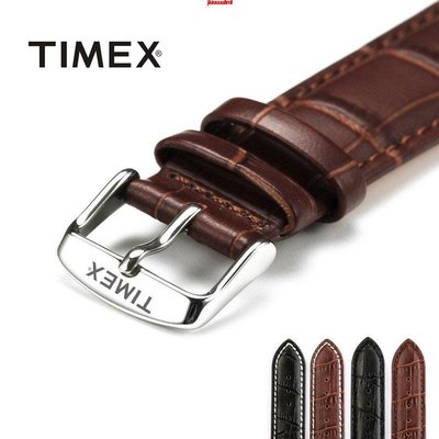 森尼3C-TIMEX/天美時真皮手錶帶適配T49963 T49905 T2P564男女皮錶帶20mmJ3-品質保證