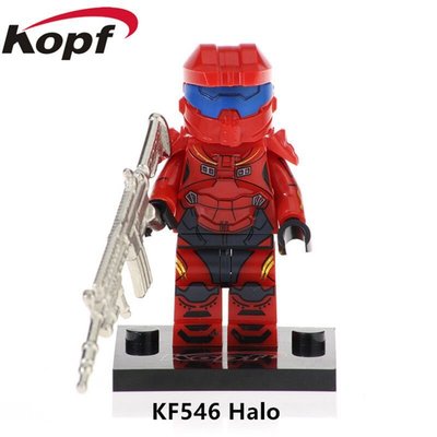 【積木班長】KF546 HALO 菁英戰士 紅色 最後一戰 槍戰 軍事 人偶 袋裝/相容 樂高 LEGO 積木