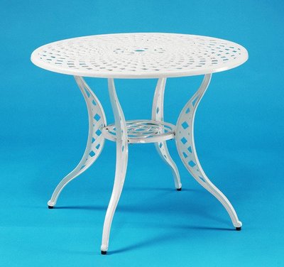 @休閒風吹吹@~~ 古典造型 玫瑰編織圓桌、玻璃圓桌~~鋁合金材質